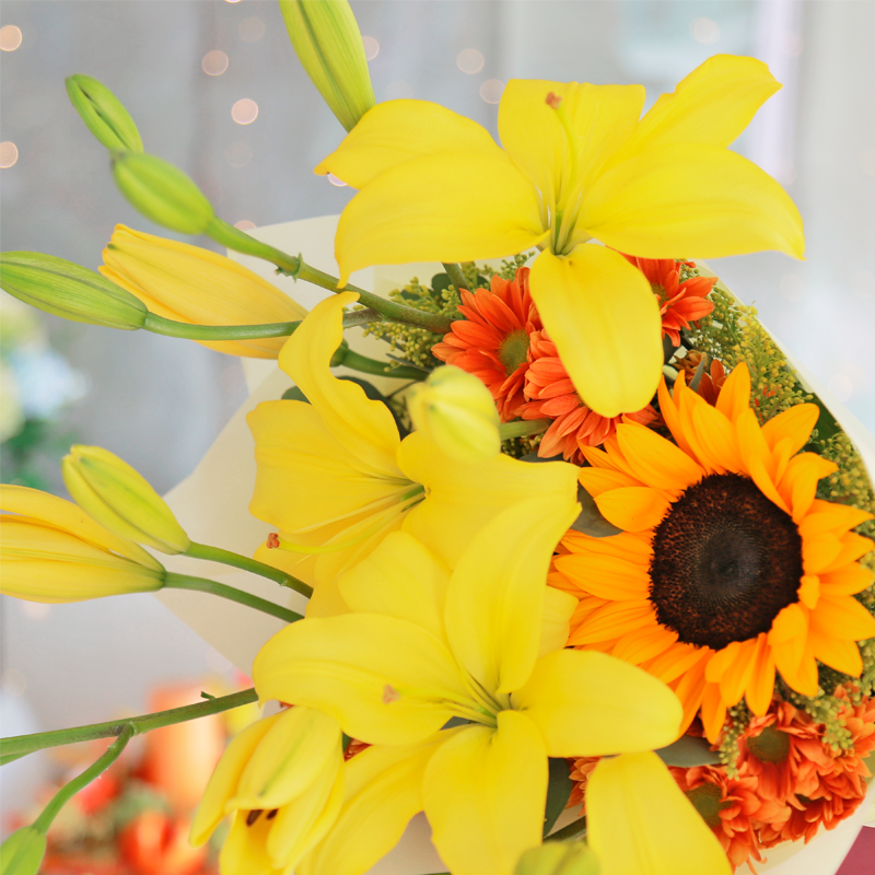 Spring Bouquet with Yellow Flowers