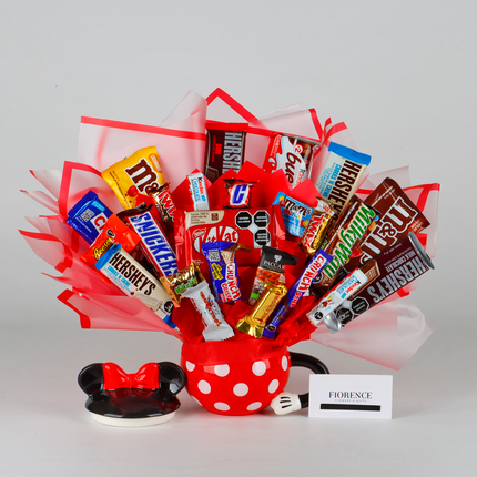 Candy Bouquet de Chocolates en Taza de Minnie Mouse con Tapa