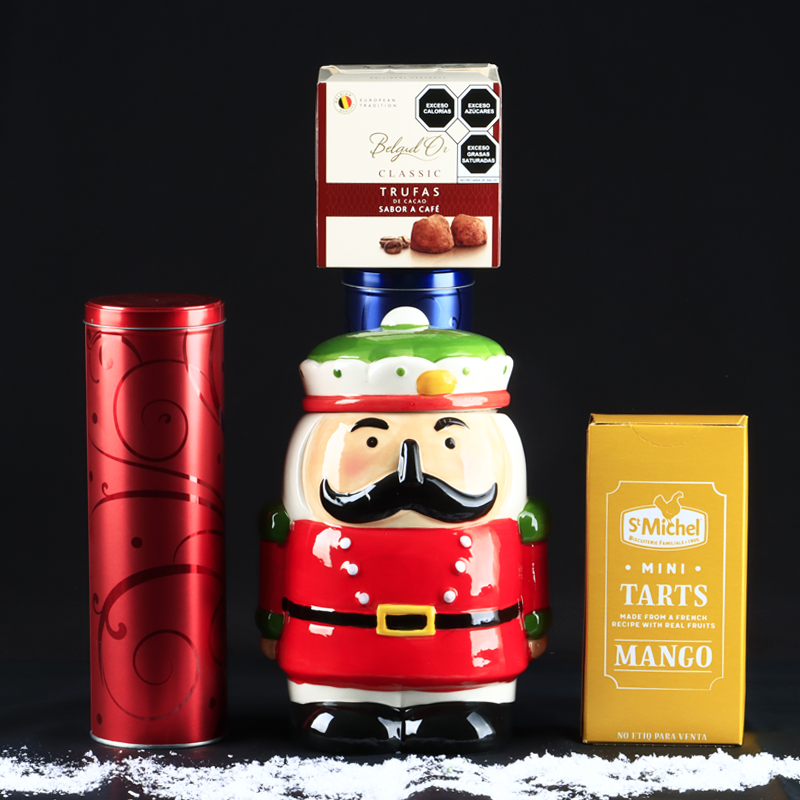 Nutcracker Ceramic Cookie Jar Gift Set