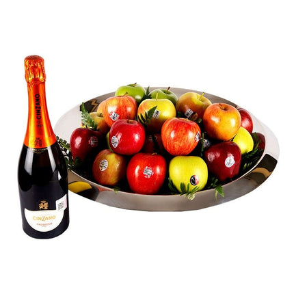 Contemporary Bowl with Fruit and Wine