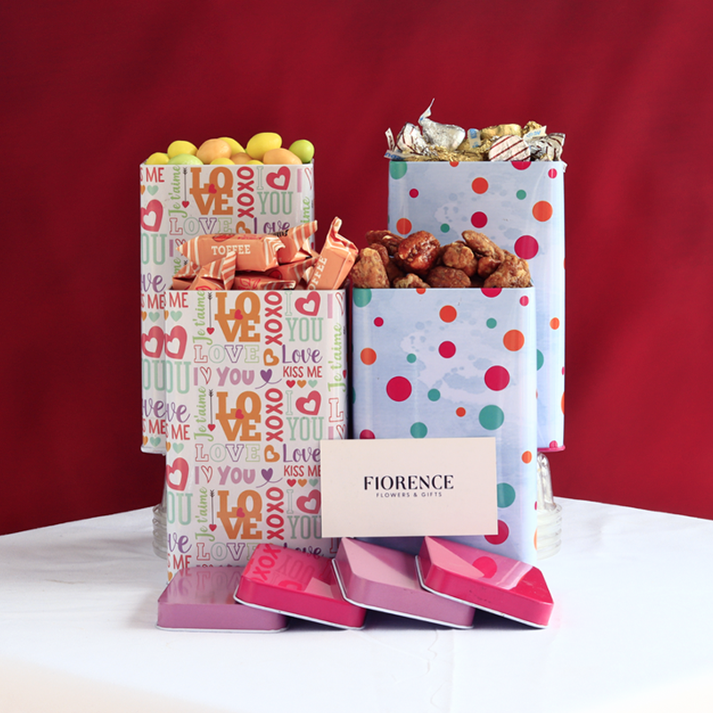 Delicious Gift Tower with Caramel Nuts ​