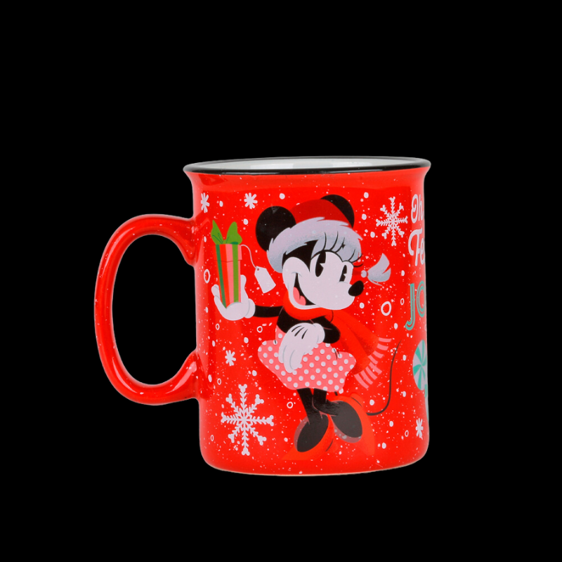 Exclusiva Taza Navideña Gigante de Minnie y Mickey Mouse