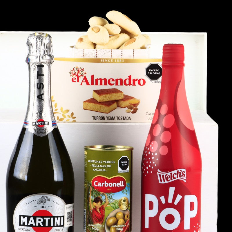 Special Gourmet Gift with Martini Asti and Sparkling Juice