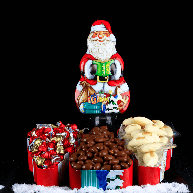 Regalo de Navidad en Torre con variedad de dulces sorpresas