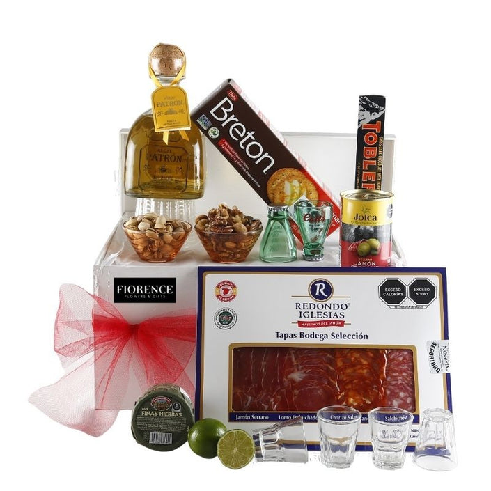 Special gift with Tequila Añejo Patrón, Charcuterie, Snacks and More