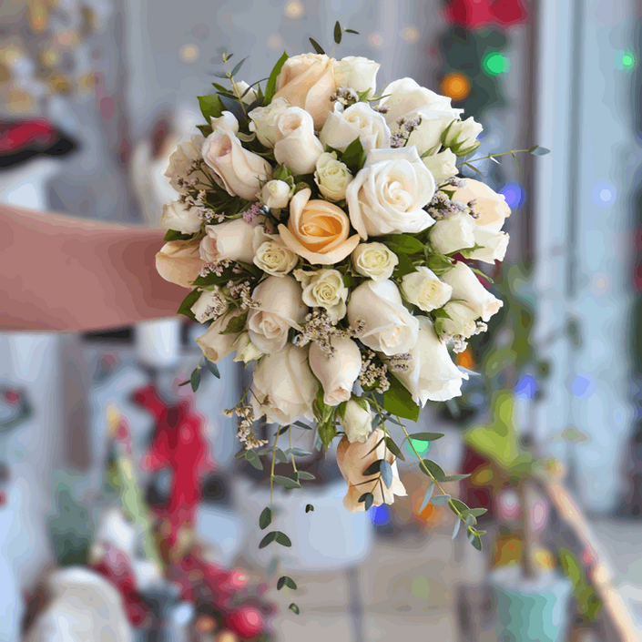 Ramo de Novia con Rosas y Mini rosas