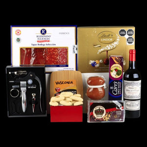 French Red Wine with Charcuterie and Gourmet products